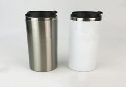 Stainless Steel Vacuum Bottle Blank Sublimation Tumblers Heat Tansfer Mug with Lid Double Layers Beer Cup fast Sea O2153306