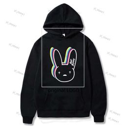 Men's Hoodies higher Sweatshirts things Bad Bunny Funny Korean Clothes Casual Pullover Harajuku Men women Hooded Hoody Hip Hop Hoodie Male 7508