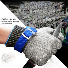 Gloves Anti cutting gloves for slaughtering and killing fish level 5 anti cutting hand protection stainless steel wire metal gloves