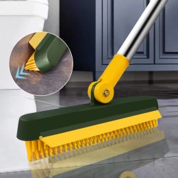 Brushes Floor Cleaning Brush Silicone Crevice Grout Brush Adjustable Long Handle Bathroom Tile Magic Broom Household Cleaning Tools