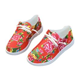 new large size casual womens flat shoes with round heads