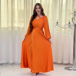 Ethnic Clothing Fashion Satin Women Muslim Diamonds Abaya Halter Long Maxi Dresses Turkey Arabic Kaftan Evening Party Morocco Eid Dubai