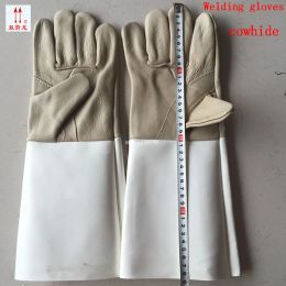 Gloves welding gloves High quality guantes trabajo cuero Grey Large size fireproof The cut safety guantes de proteccion EC attestation
