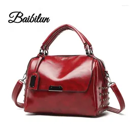 Shoulder Bags 2024 Fashion Retro Women's Bag Single Messenger Atmospheric All-match Soft Leather Handbag Baibilun