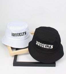 Cloches Men Women Brooklyn Bucket Hat Cotton Printing Hip Hop Fisherman Panama Sun Summer Outdoor Street Casual Visor Cap7683226