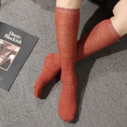 Women Socks Elastic Casual Ladies Cotton JK For Girl Stockings Hosiery Calf Sock Knee High