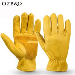 Gloves Ozero the Cowhide Sports Moto Gloves Work Driver Safety Waterproof Anti Cold Anti Snowboard Hiking Hunting Gloves for Men 1016