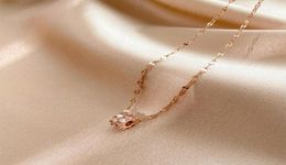 Women Necklace Simple Fashion Style Designer Collarbone Chain Titanium Steel 18K Rose Gold Imitation Gold Silver Color92248259022933
