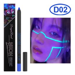 Eyeliner Fluorescence Blue Eyeliner Gel Waterproof Luminous UV Light Neon Eyeliner Pen Yellow Green Pink Colour Eye Shadow Cream Make Up