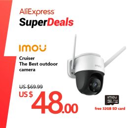 Cameras IMOU Cruiser 2MP Full Color WiFi PTZ Outdoor IP66 Weatherproof Record Night Vision AI Human Detection Camera