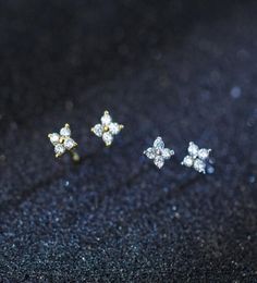 925 sterling silver cz stone paved tiny flower girl stud earring for silver gold mini stud earring wedding gift LBD6050676