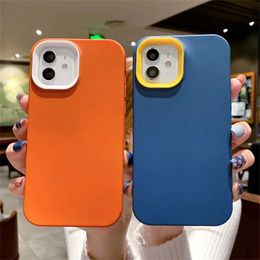 Cell Phone Cases Luxury Matte Candy Colour Silicone Phone Case For phone 15 14 13 12 11 Pro Max X XR XS 7 8 Shockproof Bumper Soft Back Cover