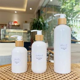 Storage Bottles 200-500ml Soap Dispenser Bottle Shampoo And Shower Gel Refillable Large Capacity Lotion Bathroom Accessories