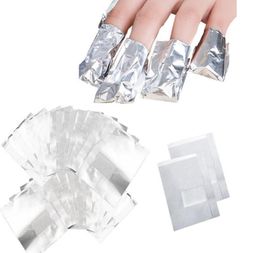 Aluminium Foil Nail Art Soak Off Acrylic Gel Polish Nail Removal Wraps Remover Makeup Tool 100PcsLot2081323