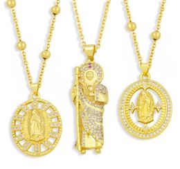 Pendant Necklaces Virgin Of Guadalupe Necklace Pave Crystal For Saints Catholic Religious Jewelry San Judas Tadeo Nkez6117854048521469