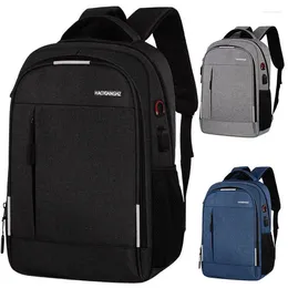 School Bags 15.6-inch Laptop Bag Usb Charging Large Capacity Simple Business Men's Computer Backpack Leisure Travel Student