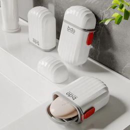 Dishes Travel Soap Box New Creative Light Luxury Style Portable Lid Drain Laundry Box Soap Shelf