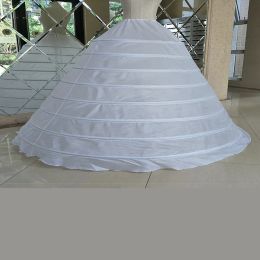 Dresses Underskirt Ball Gown Wedding Dress Petticoat White Drawstring Strap 8 Hoops Performance Plus Size Long Petticoat