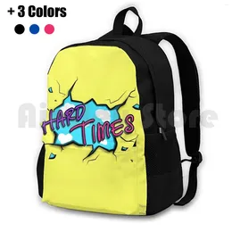 Backpack Hard Times! Outdoor Hiking Waterproof Camping Travel Times Paramore Band After Laughter