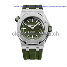 audemar watch apwatch Audemar pigeut Piquet Luxury Designer Watches Apsf Royals Oaks Wristwatch Box Series Steel Automatic Mechanical Mens Watch Green Plate pigeu