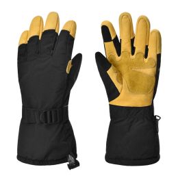 Gloves Outdoor Work Ski Gloves Winter Thinsulate Windproof Cloth Deerskin Extended Windproof Beam Mouth Warm Gloves