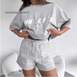 Whites Foxs Designer T Shirt Woman Whites Fox Tracksuit English Letters Tshirt New Stylish Sportswear T Shirts Two-piece Set of Shorts White Foxs 2897