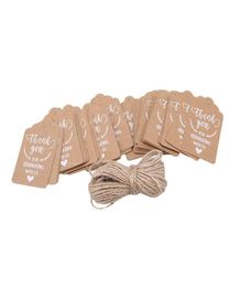 50Pcspack Vintage Kraft Paper Gift Cards Wedding Party Card Love Thank You Invitation Tag Decoration Crafts Greeting1282269