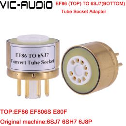 Amplifier 1PC EF86 TO 6SJ7 6J8P Vacuum Tube Adapter 9Pin TO 8Pin Tube DIY Audio Converter Adapter Socket Vacuum Tube Amplifier