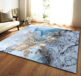 Black White Marble Printed Bedroom Kitchen Large Carpet for Living Room Tatami Sofa Floor Mat AntiSlip Rug tapis salon dywan aaas8636665