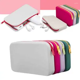 Storage Bags Large Capacity Square Silicone Cosmetic Bag Travel Makeup Brush Holder Portable Digital Waterproof Organiser