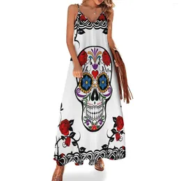 Casual Dresses Day Of The Dead Sleeveless Dress Women's Luxury Party Vintage