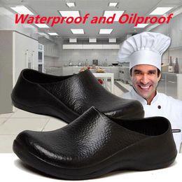 Casual Shoes STRONGSHEN Men Waterproof Oilproof Chef El Kitchen Anti-Slip Work Restaurant EVA Garden Clogs Working Flat