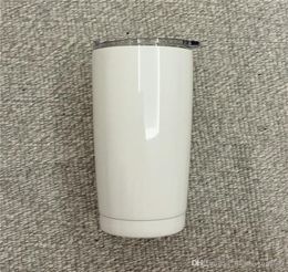 DIY sublimation 20oz car cup Stainless steel insulated tumblers Double wall vaccum car cup with lid coffee beer milk mug water bot7840168