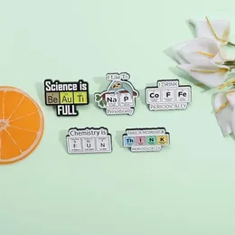 Brooches 5pcs Personalized Creative Geometry Versatile English Letter Cartoon Brooch Metal Badge Clothing Accessories