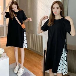 Loose Large Size Long Knee Length Fashion T-shirt Korean Pregnant Women's Summer Dress