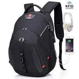 Backpack Anti-theft Password Lock 15.6 Inch Computer Bag Men's Multi-pocket Oxford Cloth USB Rechargeable Student