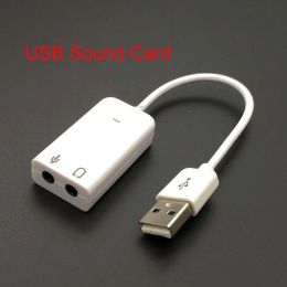 Accessories External USB Audio Sound Card Adapter 7.1 Virtual Channel With Cable Microphone 3.5mm Interface Sound Cards