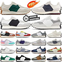 new 327 running shoes mens womens designer 327s sneakers Cloud Sea Salt Vintage Beige Brown Suede leopard Black White Clouds Orange outdoor sports trainers discount