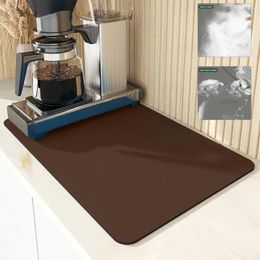 Table Mats Kitchen Countertop Drying Mat Super Absorbent Foldable Dish Bowl Plate Dinnerware Placemat Coffer Maker Pad Cup