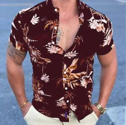 Men's Casual Shirts Retro Pattern Shirt 2024 Vacation Short-sleeved Affordable Printing Summer 3D Digital Beach Hawaii Trend Street