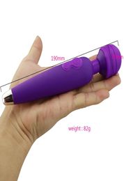 Full Body Massager 10 Speeds Silicone Wands Massagers USB Charging Powerful Big Wand Massage Stick Magic Vibrators for Back Nec2772637