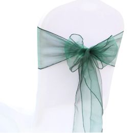Sashes Wholesale 10/50 Pack Organza Banquet Chair Sash Sashes Bows Ties for Weddings Party Decoration Events Supplies Chair Cover sash