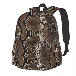 Backpack Snake Skin Pattern Luxury Animal Fashion Kawaii Backpacks Unisex Hiking Print High School Bags Quality Rucksack