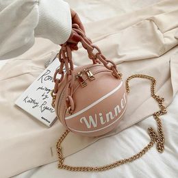Evening Bags 2024 Female Bag Small Women Basketball Oblique Cross Ball Korean Version Summer Fashion Shoulder Leather