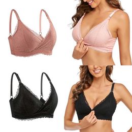 Maternity Intimates Single handed front buckle care bra breathable womens breast feeding underwear seamless pregnant woman bra lace pregnant woman clothingL2405