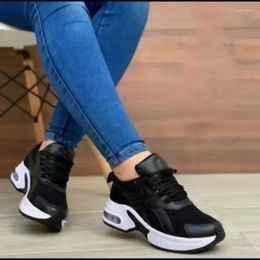 Casual Shoes 2024 Fashion All-match Color-blocking Sneakers Women's Thick-soled Inner Heightening Breathable