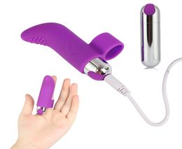 Sex 10 Mode USB Charging Finger Shoe Vibrators G spot Nipple Clitoris Stimulator Massager Bullet Vibrator Egg Sex Toys For Women Y5864406