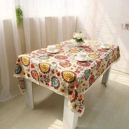 Table Cloth Bohemian Cotton Linen Tablecloth Rectangular Tablecloths Dining Cover Obrus Tafelkleed Mantel Mesa Nappe U0997