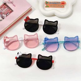 Sunglasses Children Cute Animal Cartoon Vintage Rimless Polarized Sunglasses Boy Girl Outdoor Sun Protection Glasses Kids UV400 Sunglasses WX