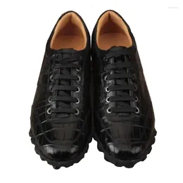 Casual Shoes Oueui True Crocodile Men Male Genuine Leather Arrival